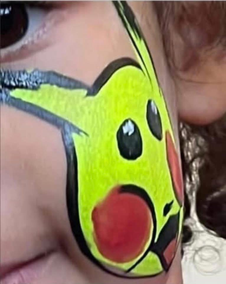 Pikachu face painting